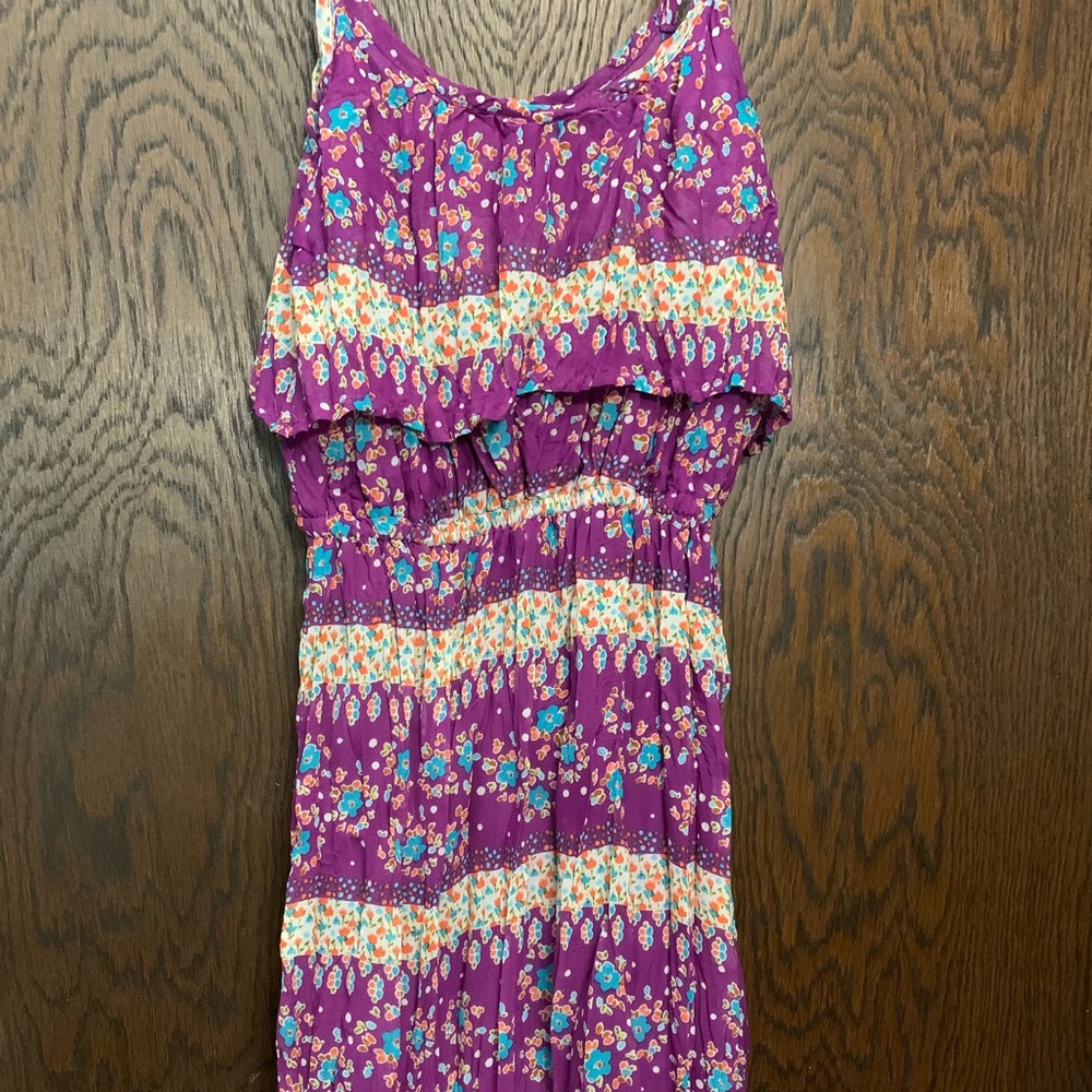 Purple floral dress